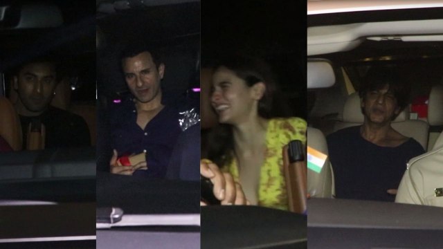 Ranbir Kapoor, Alia Bhatt, Karan Johar, Saif-Kareena, Shahrukh & others attend a party hosted by Rani Mukerji