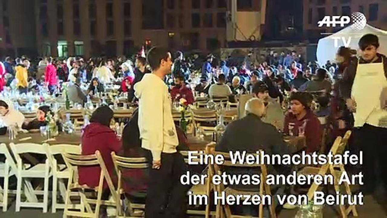 'Revolutionäre' Weihnachtstafel im Herzen von Beirut