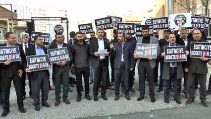 Okul müdür yardımcısının veli tarafından darp edilmesine tepki - DİYARBAKIR