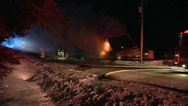 Une résidence ravagée par les flammes à Notre-Dame-de-Lourdes