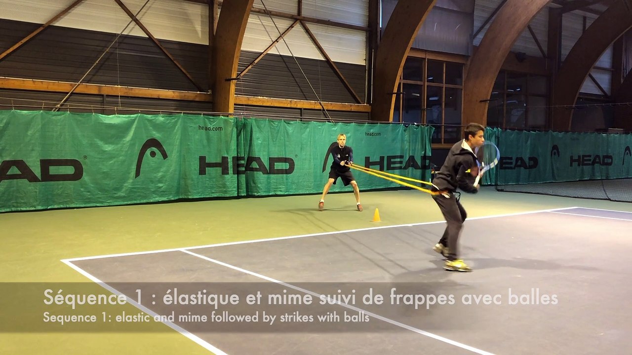 Travail des appuis spécifiques d'attaque  au tennis