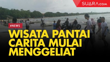Sempat Loyo Pasca Terjangan Tsunami, Wisata Pantai Carita Mulai Menggeliat