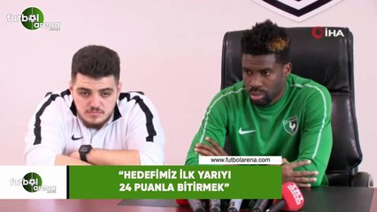 Mbamba: "Hedefimiz ilk yarıyı 24 puanla bitirmek"