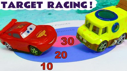 Download Video: Hot Wheels Target Racing Challenge with Disney Pixar Cars 3 Lightning McQueen Funlings Race with Spongebob Squarepants Full Episode English