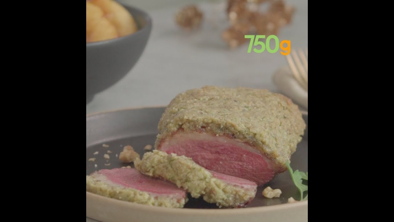 Recette de Magret en croûte de noix et pommes caramélisées à la cannelle - 750g