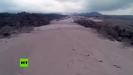 Dramáticas imágenes aéreas tras la erupción del Volcán de Fuego en Guatemala