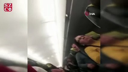 Fırtına nedeniyle uçak pisti ‘pas’ geçti