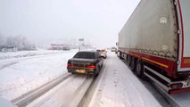 Kar nedeniyle Kahramanmaraş-Kayseri kara yolunun tek yönü ulaşıma kapandı