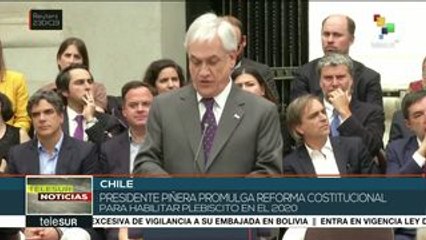 Chile:Piñera promulga reforma constitucional para habilitar plebiscito