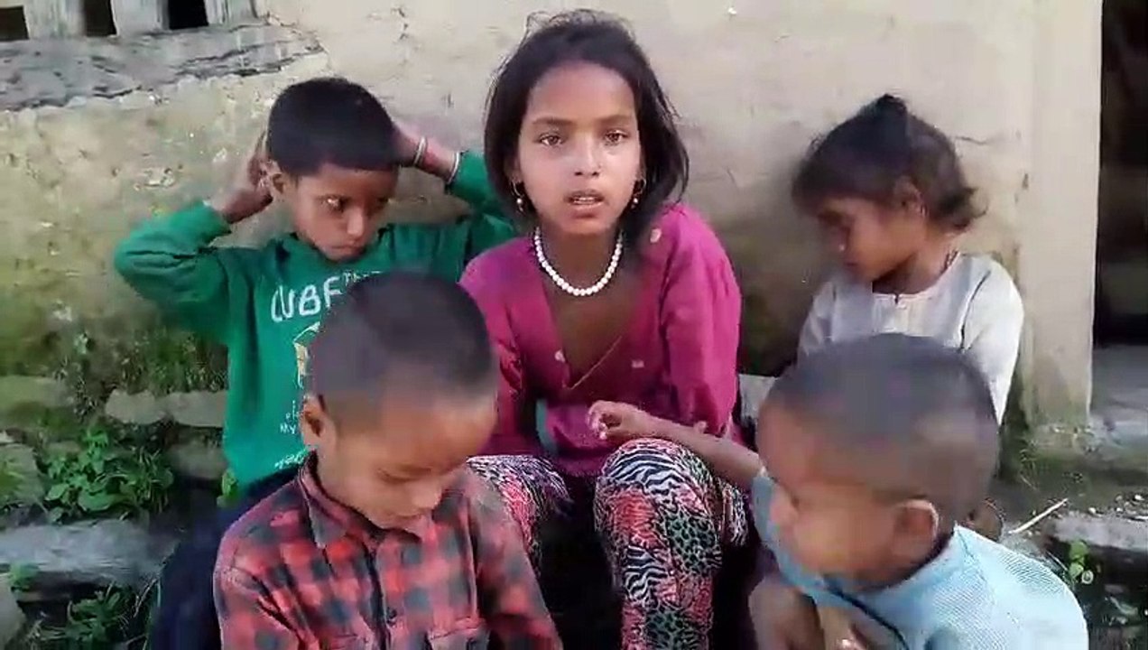 The father died of cancer, the mother left the poole, the poor of these little children   For real information and information for assistance  Prakash Singh + 977-9848513134 Bajura