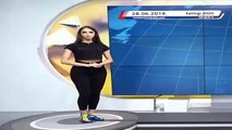 Esta presentadora de televisión serbia muestra en directo cómo se patea un balón
