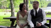 Estos recién casados se salvan por segundos de quedar aplastados por una rama de árbol