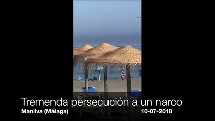 La espectacular persecución a un narco en la playa de Málaga digna de una película de acción