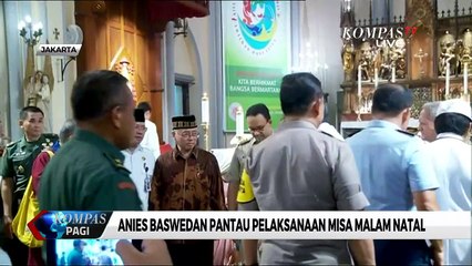 Anies Pantau Misa Malam Natal di Katedral