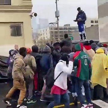 BLUEFACE makes it rain $50,000 in the streets on Homeless peoples heads during the Holidays Having People Going Crazy