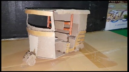How To Make Auto Rickshaw | Cardboard Art | Rickshaw With Cardboard