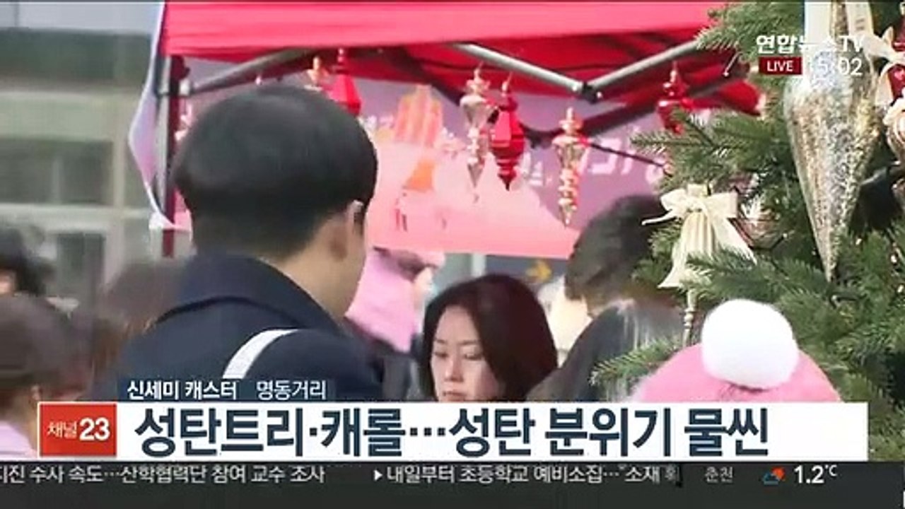 즐거운 성탄절…명동거리 인파 북적
