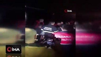 Adana'da sele kapılan otomobilde bulunan 5 kişi kurtarıldı