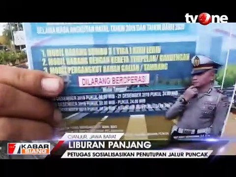 Sosialisasi Penutupan Jalur Puncak Malam Tahun Baru