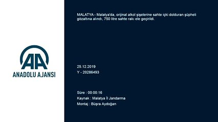 Orijinal alkol şişelerine sahte içki dolduran şüpheli yakalandı - MALATYA