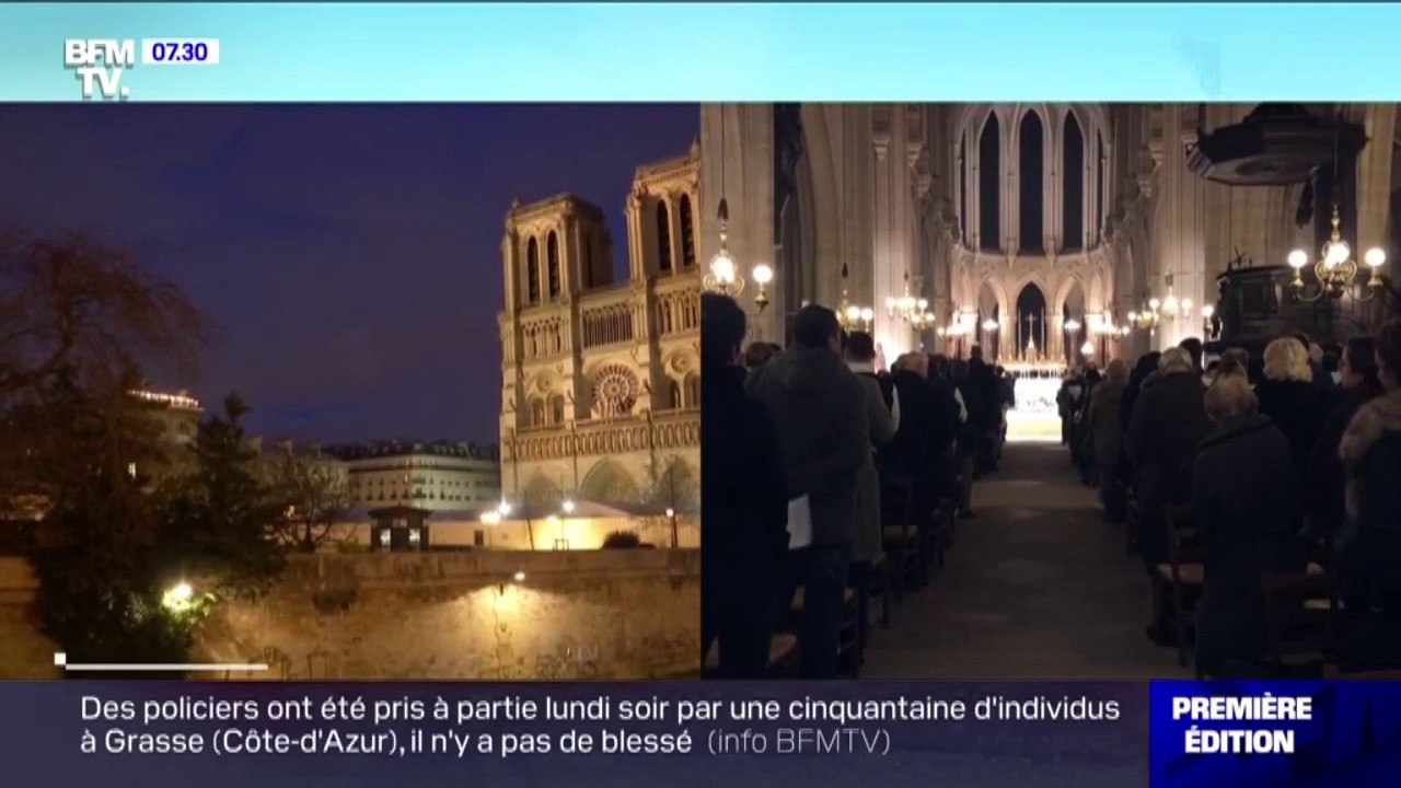 L'image de ce 25 décembre: le silence de Notre-Dame, et l'église Saint-Germain-l'Auxerrois pleine pour la messe de Noël
