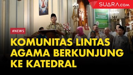 Dipimpin Yudi Latif, Komunitas Lintas Agama Berkunjung ke Katedral