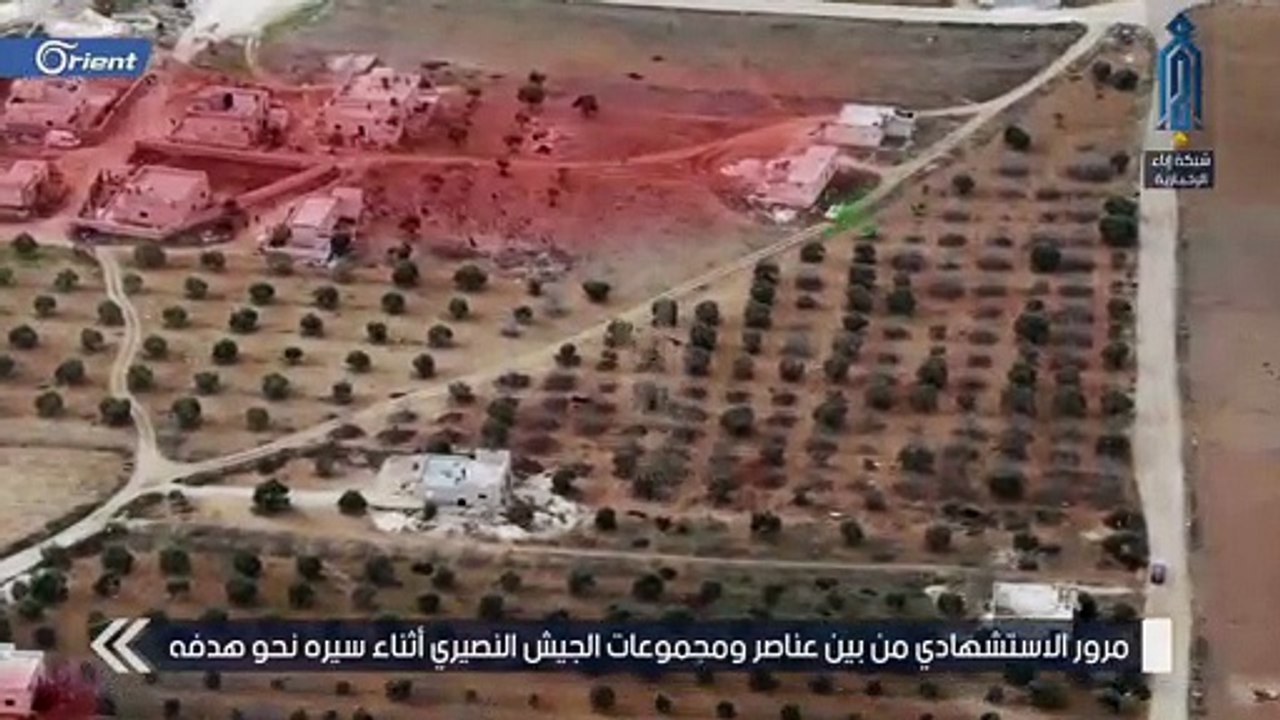 شاهد سيارة مفخخة تنسف تجمعاً لميليشيا أسد في جرجناز