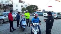 Muğla kask takmayan motosikletlilere ceza yağdı