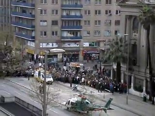 Rescate de carabinero lesionado en la av Alameda Coronel Velozo y Mayor Enzo Coppa
