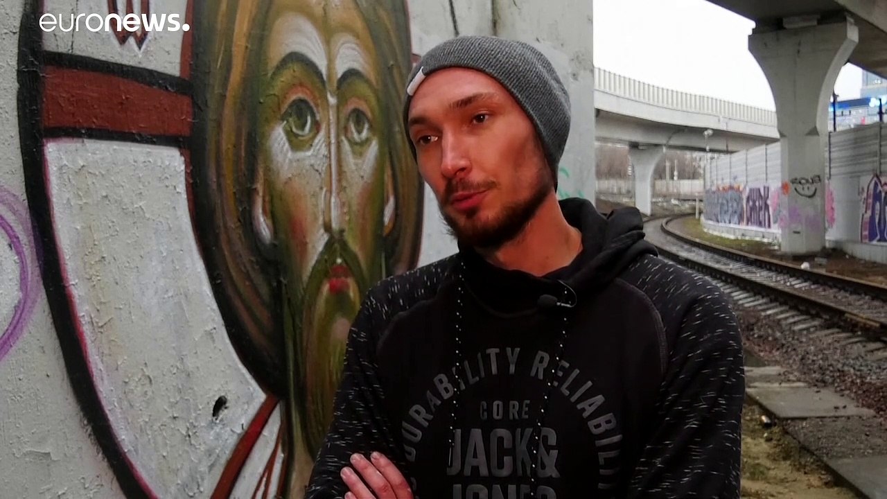 Jesus und Maria: Russische Graffiti-Künstler sprayen religiöse Bilder