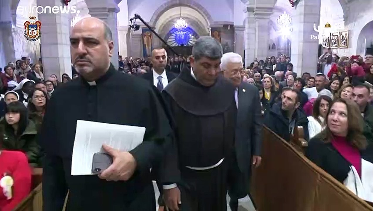 Politische weihnachtsmesse in bethlehem