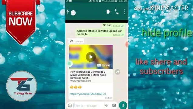 how to hide whatsapp profile || whatsapp profile kaise hide kre || apne dosto ko choka do apna profile hide krke || technology videos || trylogy gyan