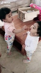 Cute babies fighting [your kids are gift to you ]