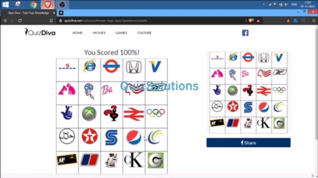 Quiz Diva Ultimate Logo Quiz Answers 40 Questions Score 100% Video QuizSolutions