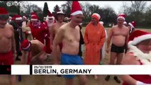 Berlin swimmers take the plunge for Christmas
