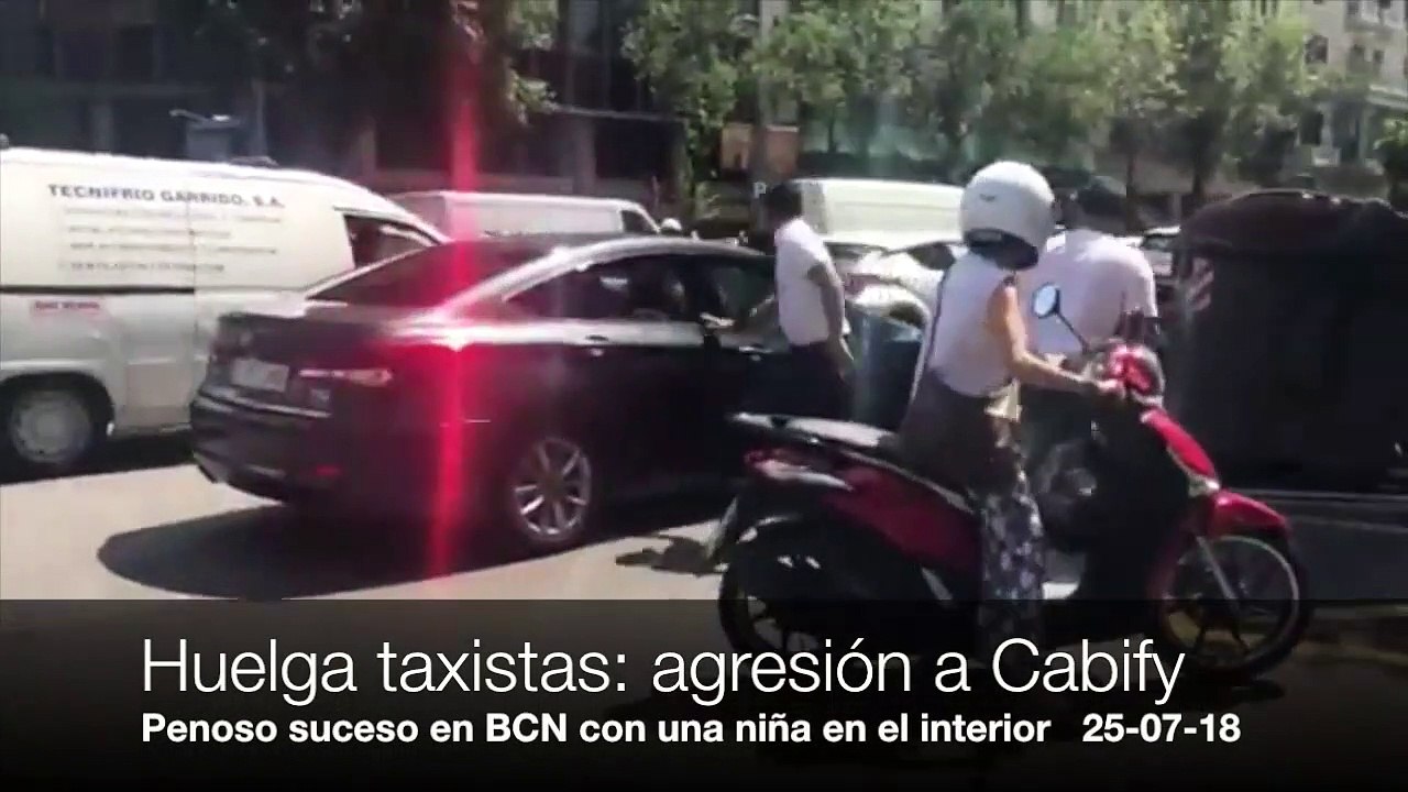Esta es la agresión de unos violentos taxistas a un Cabify de la que todo el mundo está hablando