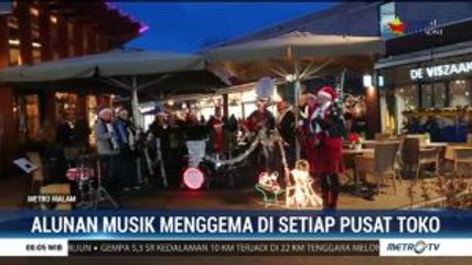 Alunan Musik Natal Ramaikan Pusat Toko di Belanda