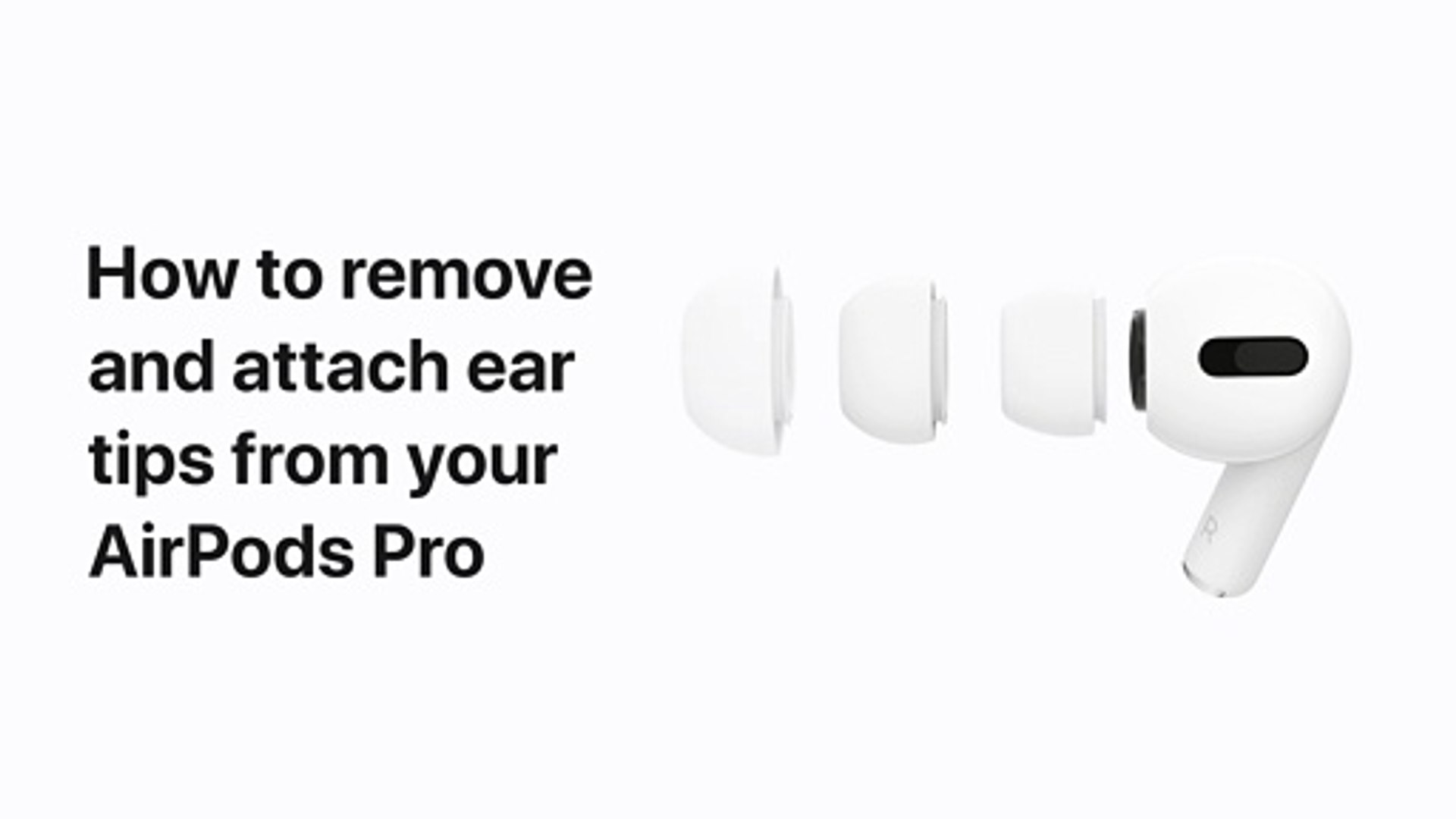 Comment retirer et remplacer les embouts auriculaires de votre AirPods Pro  – Apple Support - Vidéo Dailymotion