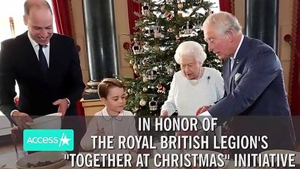 Prince George Whips Up Christmas Pudding With Prince William, Queen Elizabeth & Prince Charles