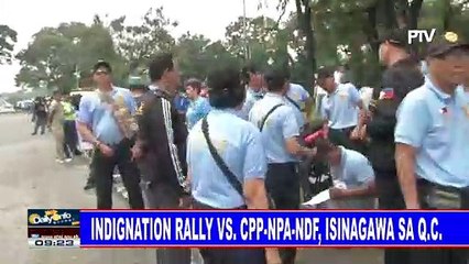 Indignation rally vs CPP-NPA-NDF, isinagawa sa QC