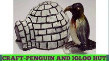 DIY craft II how to make a penguin and igloo craft easy step by step with waste material II penguin and igloo hut craft
