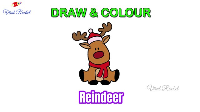 Easy cute Reindeer Drawing | How to Draw a Reindeer easily ? | Art Breeze # 39 | Cartoon Reindeer
