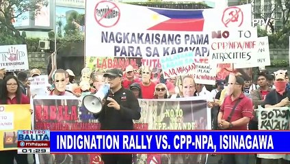 Indignation rally vs. CPP-NPA , isinagawa