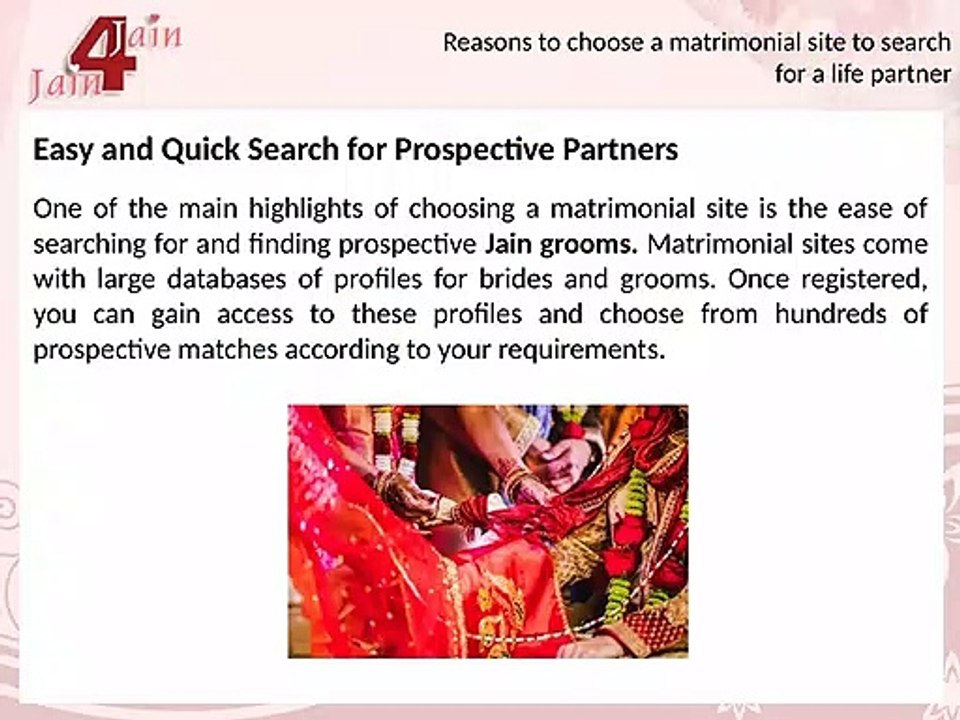 Reasons to choose a matrimonial site to search for a life partner