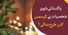 How did Pakistani showbiz celebrities celebrated Christmas ?