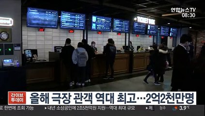 올해 극장 관객 역대 최고…2억2천만명