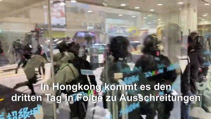 Wieder Ausschreitungen in Hongkong