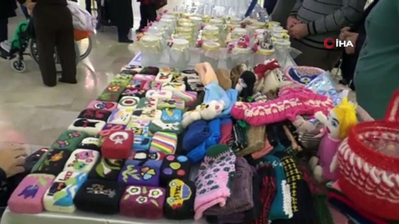 Engellilerin el emeği göz nuru ürünleri görücüye çıktı