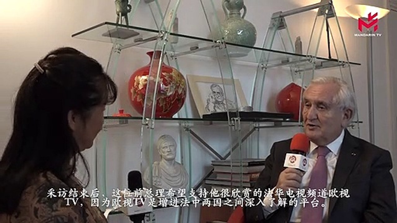 L’ex-premier ministre J-P. Raffarin exprime son soutien à Mandarin TV  