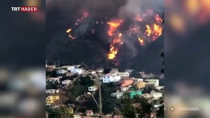 Şili'deki orman yangınlarında 200'den fazla ev kül oldu
